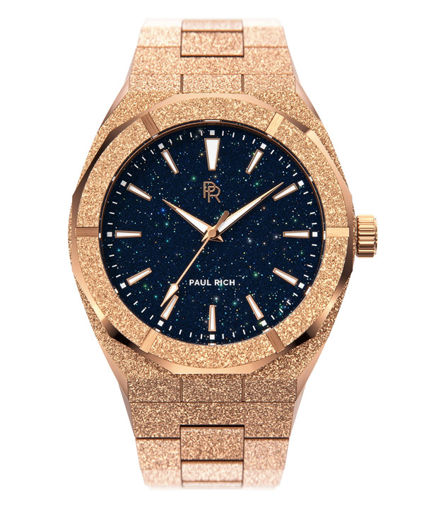 Paul Rich Mens Luxury Watch Rose Gold Blue